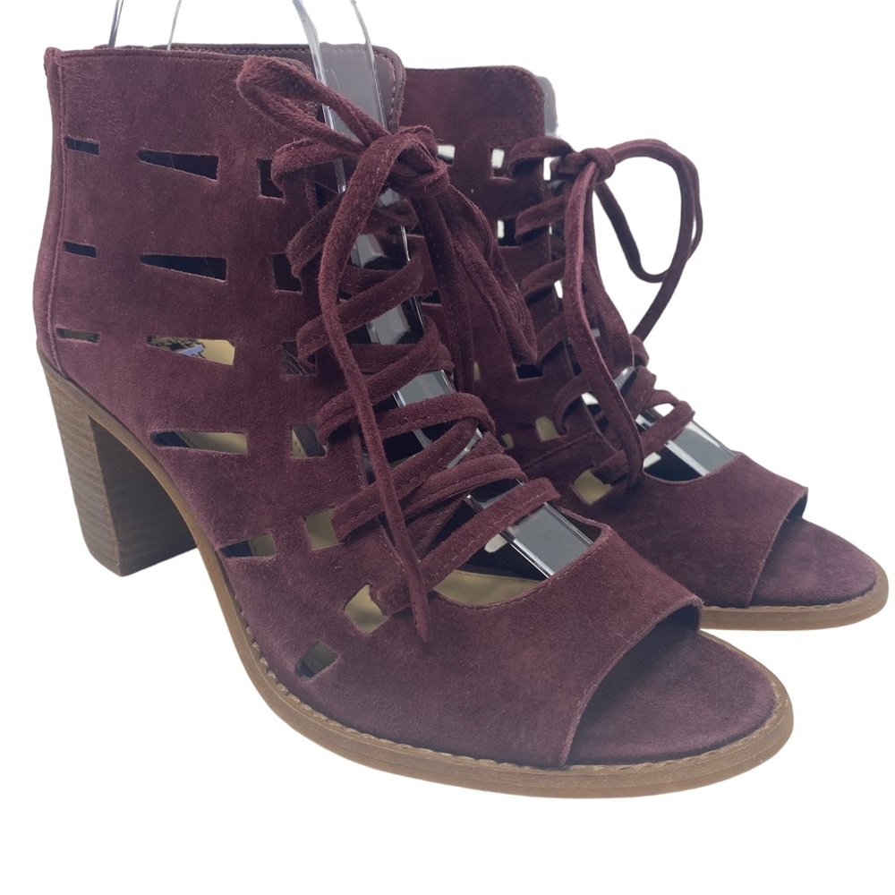 Vince Camuto Womens Tressa Lace Up Heel Booties Sandals - Size 7.5